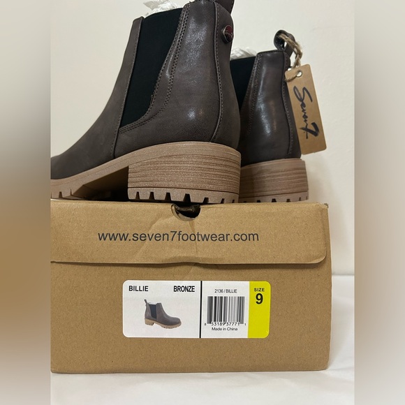 NIB SEVEN 7 FOOTWEAR BILLIE CHELSEA BOOT IN COLOR BRONZE SIZE 9 - Picture 12 of 12